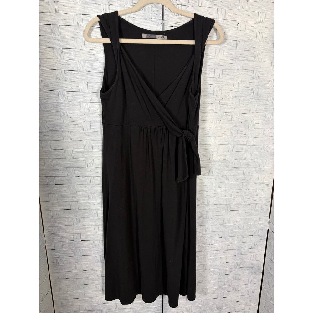 Athleta Women's dress midi, black twisted pockets, tennis Pickleball feminine